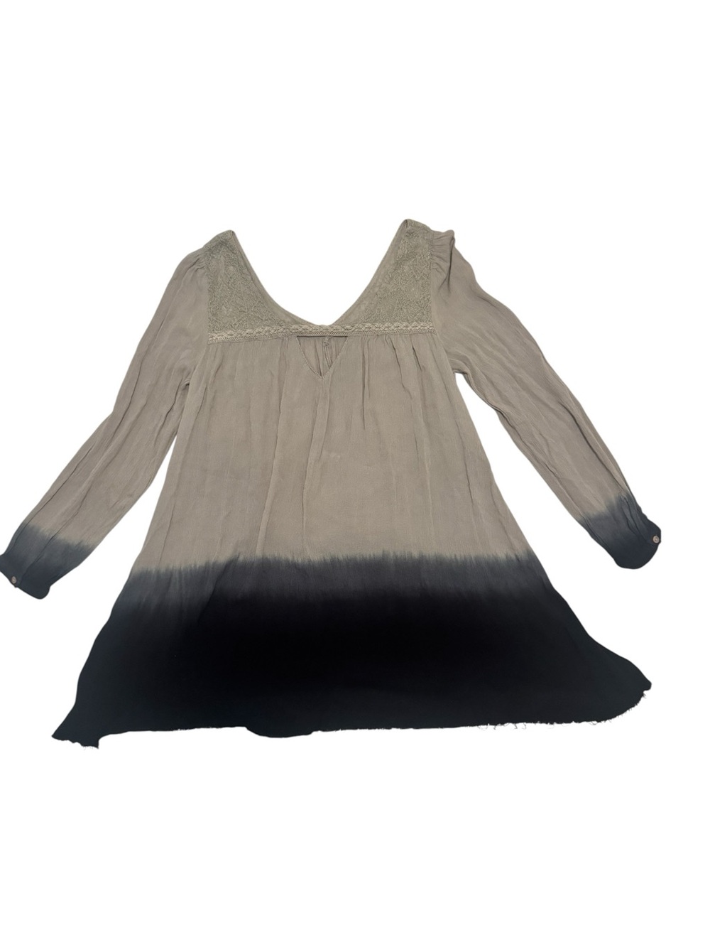 NWOT Free People Boho Ombre Long-Sleeve Peasant Top - Picture 2 of 6